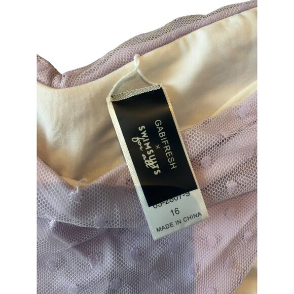 GABIFRESH X SWIMSUITS FOR ALL MESH OVERLAY LILAC BIKINI 16-/18/E/F PLUS - Picture 8 of 8